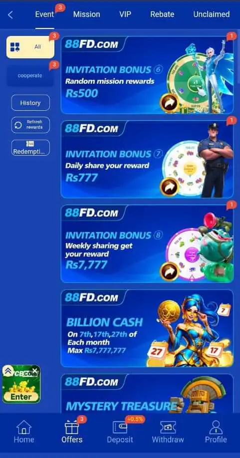 88FD Game Download APK v1.2 (Best Earning App) For Android 4 88fd.modyolo.com .pk 2