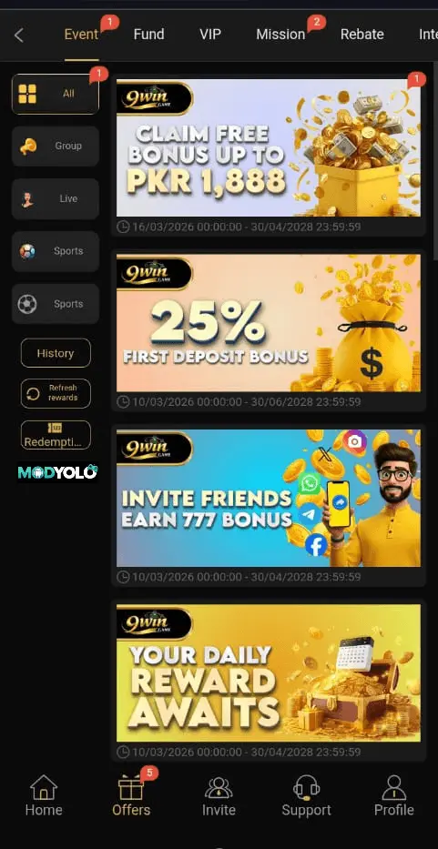 9Win Game Download APK v1.1 (New Earning App) For Android 4 9win.modyolo.com .pk 4